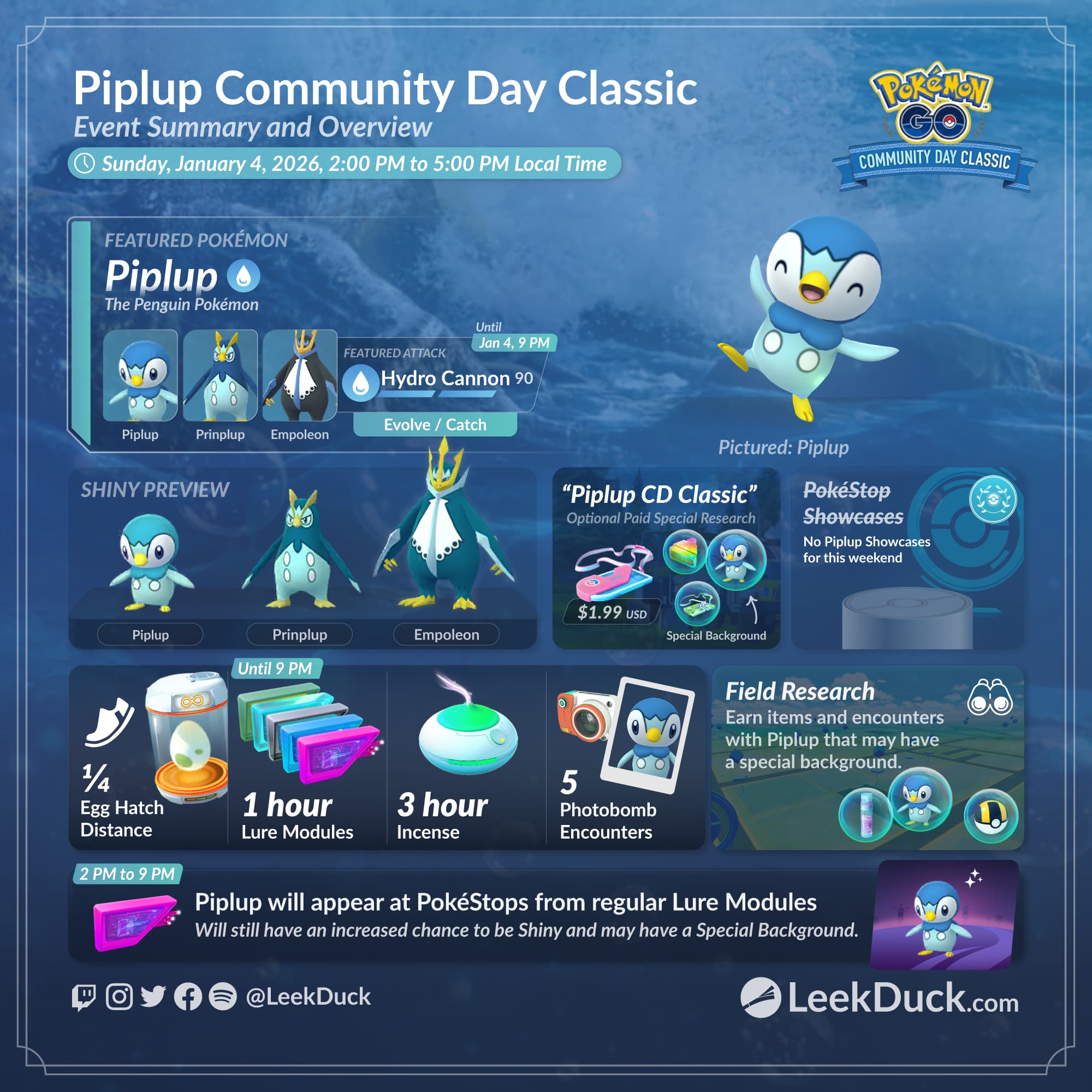 Tiplouf Shiny / Piplup Shiny Event - Pokémon GO - 30 Jours D'amitié - Compte Ou échange ?