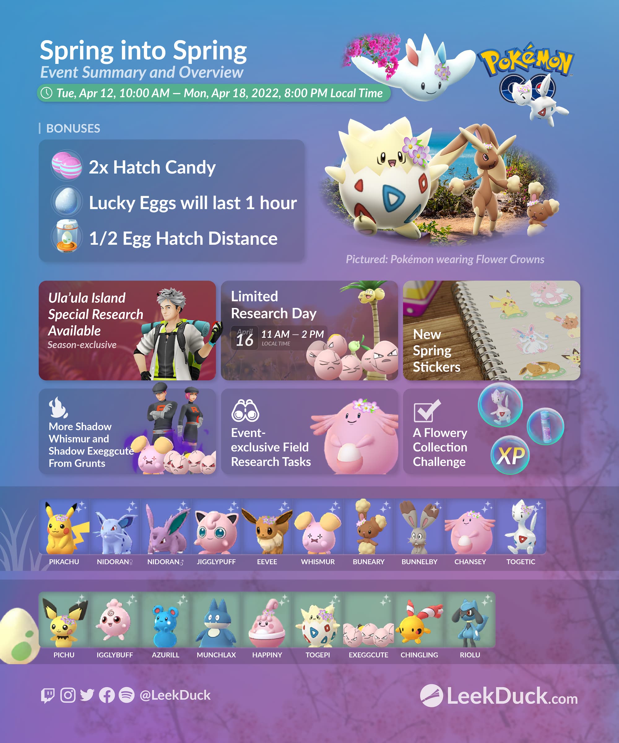 Spring Umber Pokemon Spring into Spring - Leek Duck | Pokémon GO News and Resources