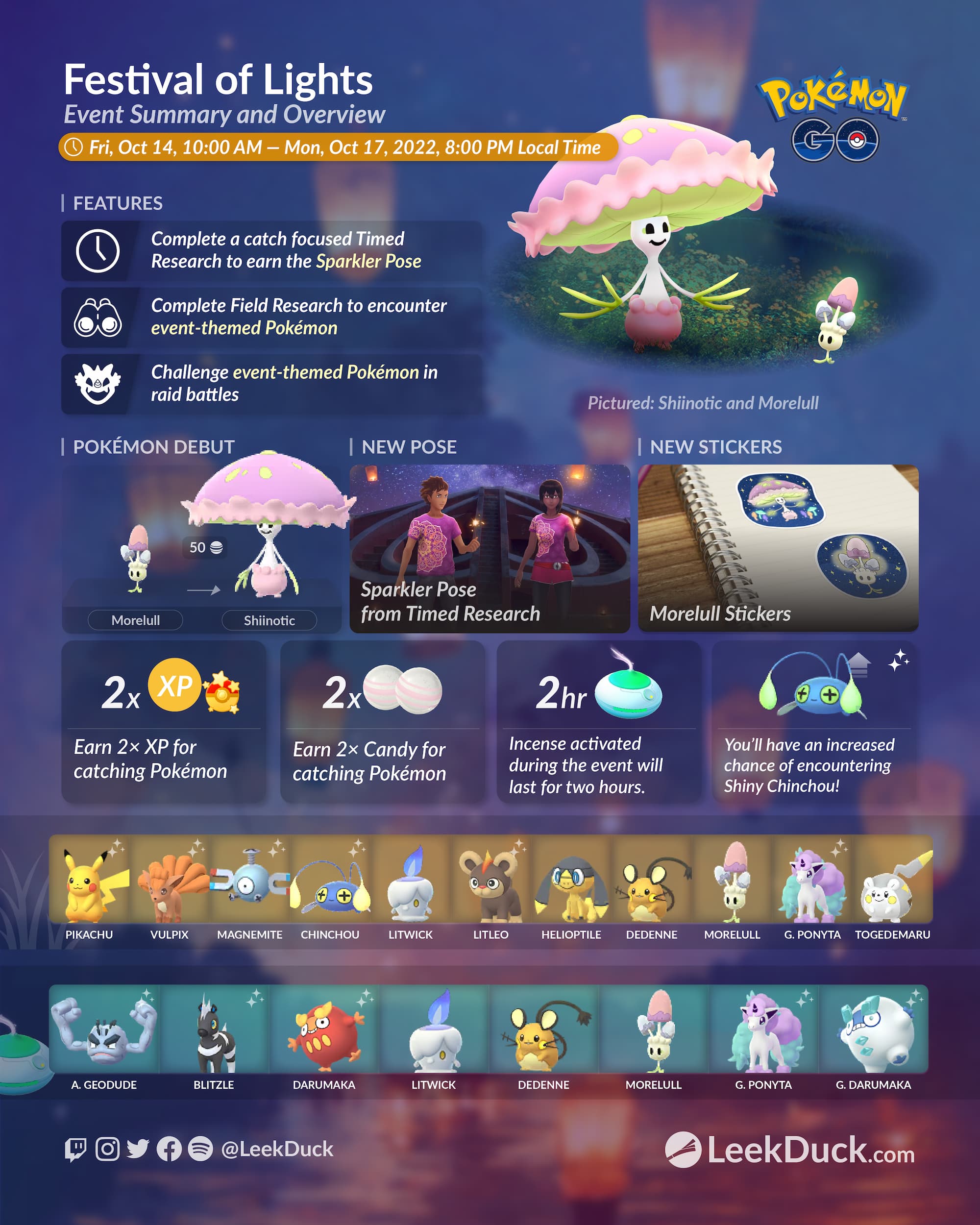 Festival of Lights - Leek Duck | Pokémon GO News and Resources