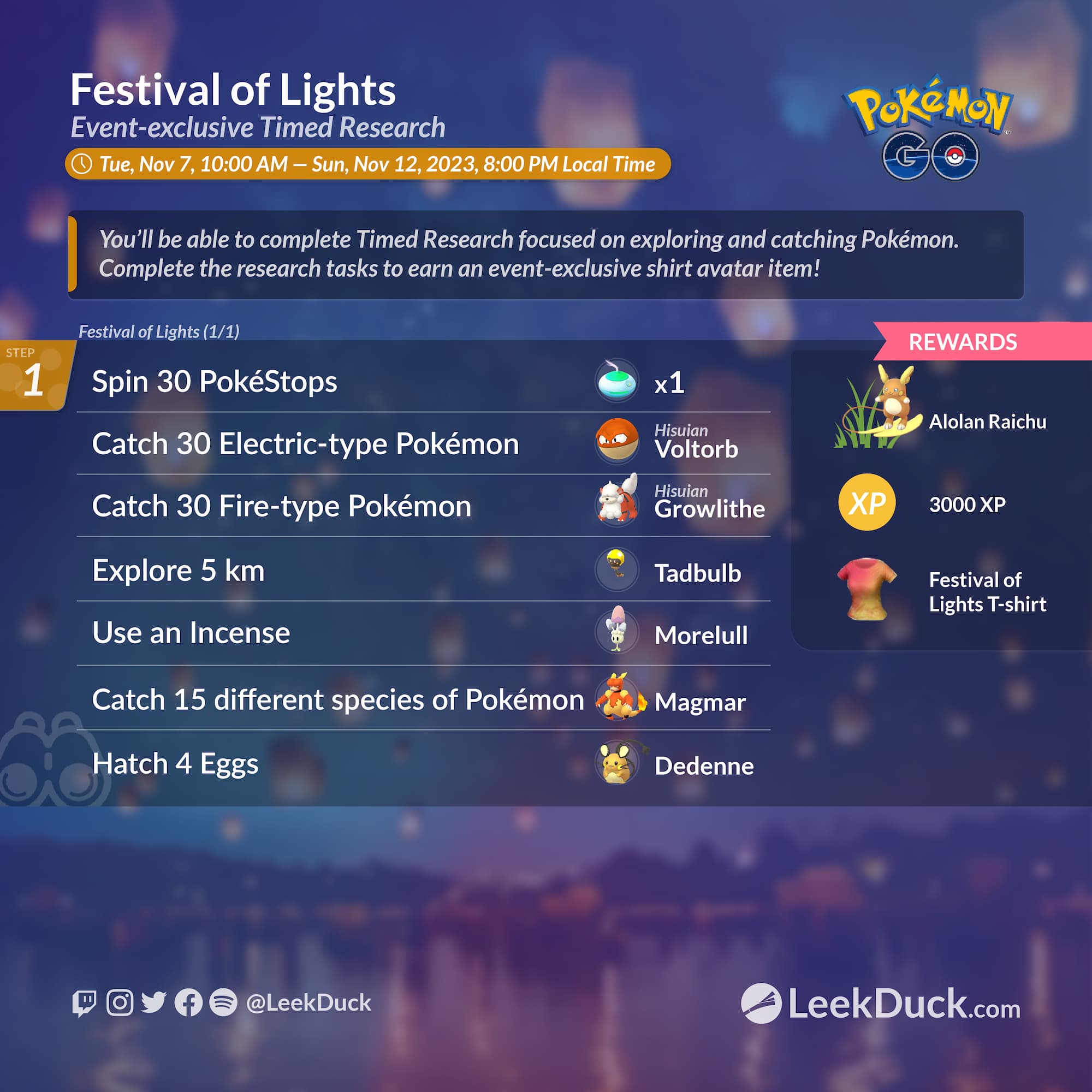 Festival of Lights - Leek Duck | Pokémon GO News and Resources