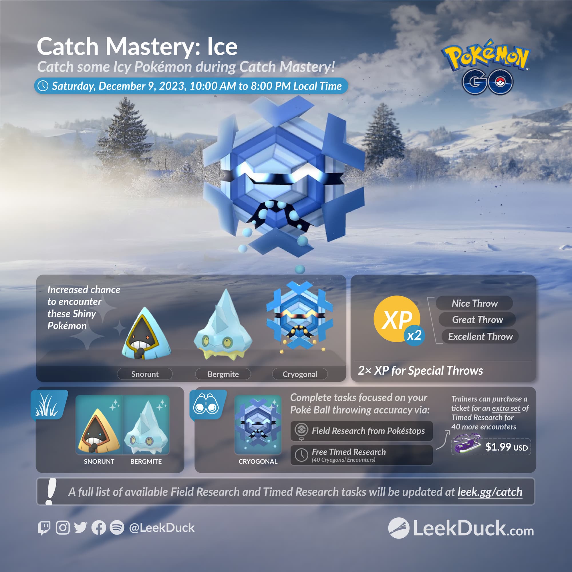 Catch Mastery: Ice - Leek Duck | Pokémon GO News and Resources