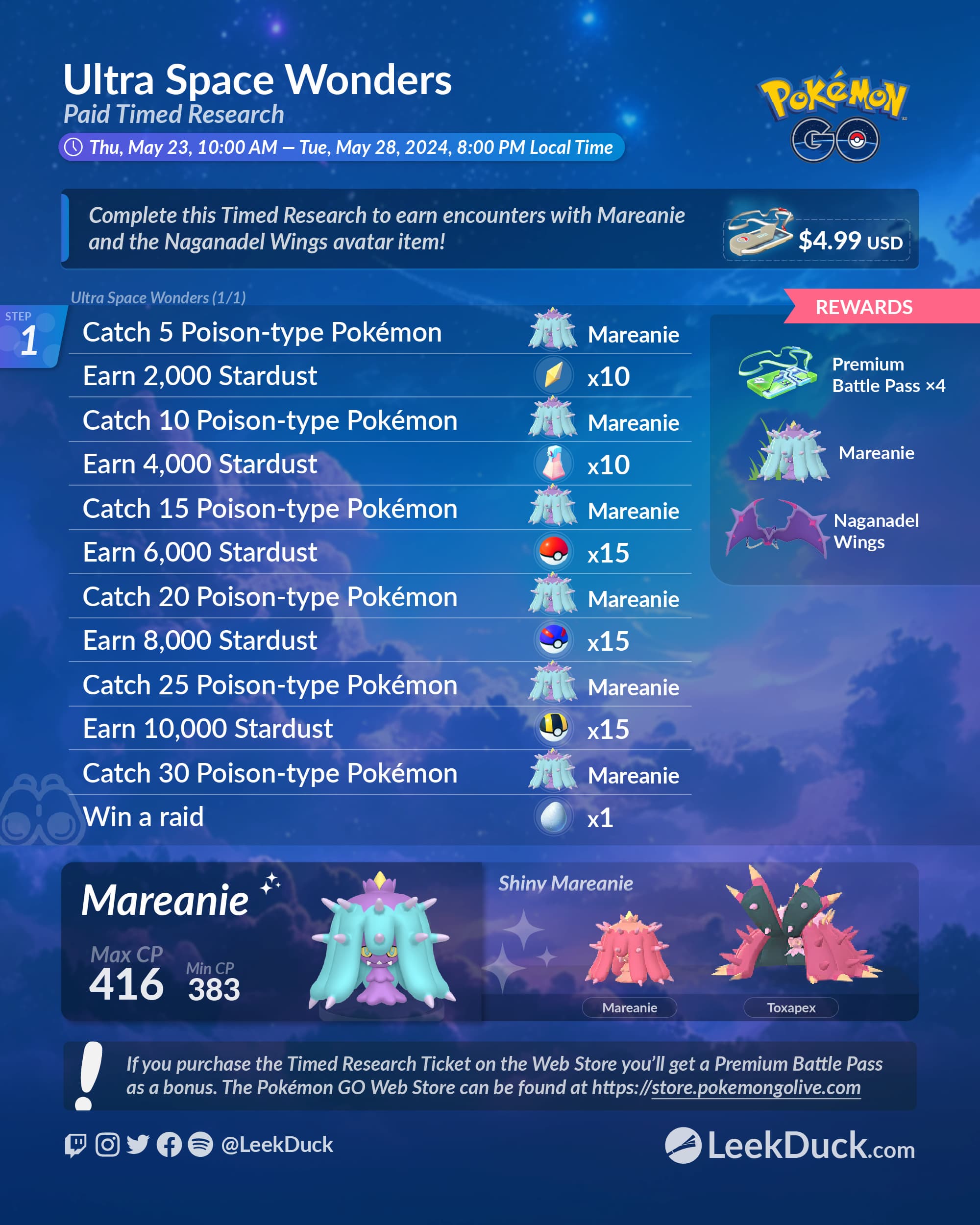 Ultra Space Wonders - Leek Duck | Pokémon GO News and Resources