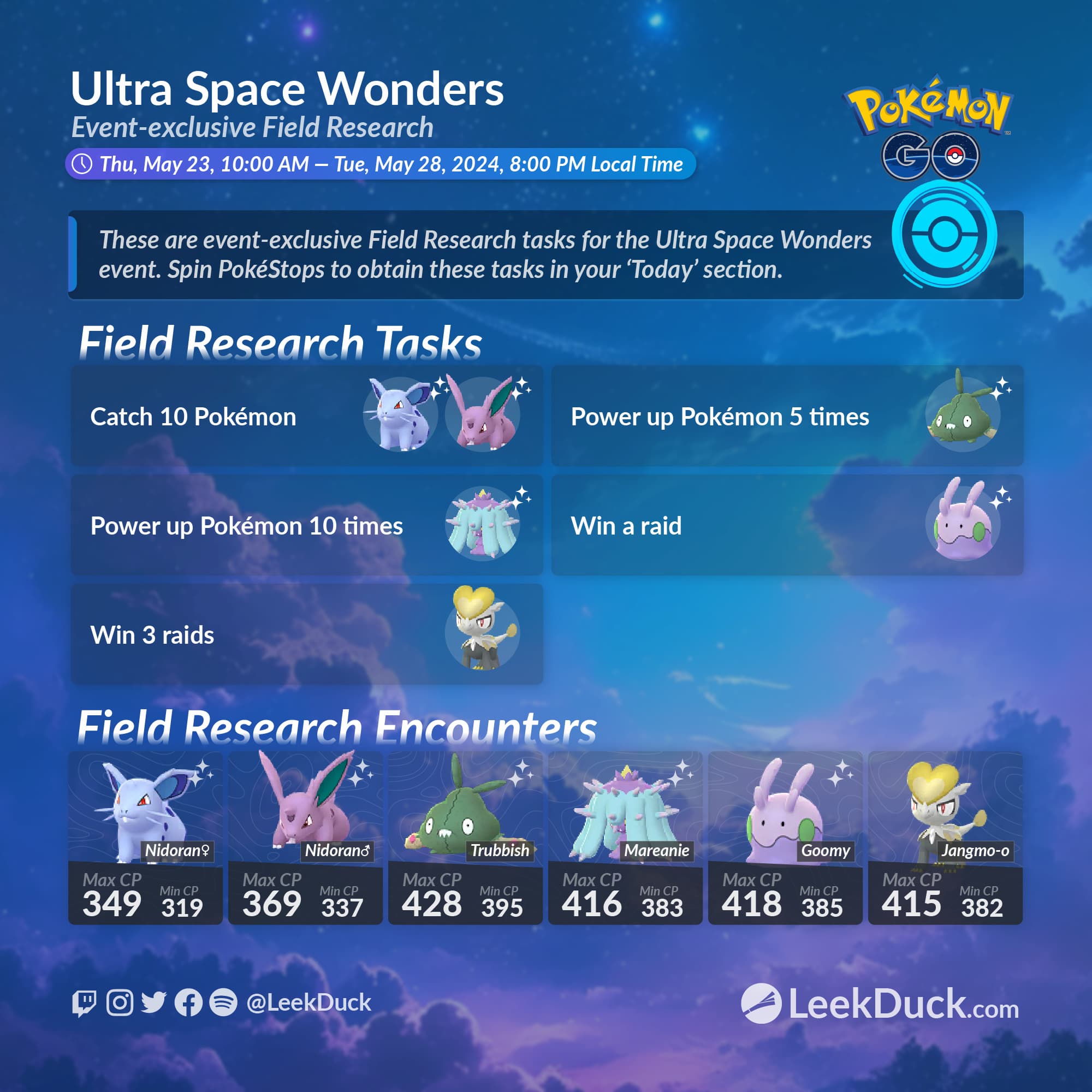 Ultra Space Wonders - Leek Duck | Pokémon GO News and Resources