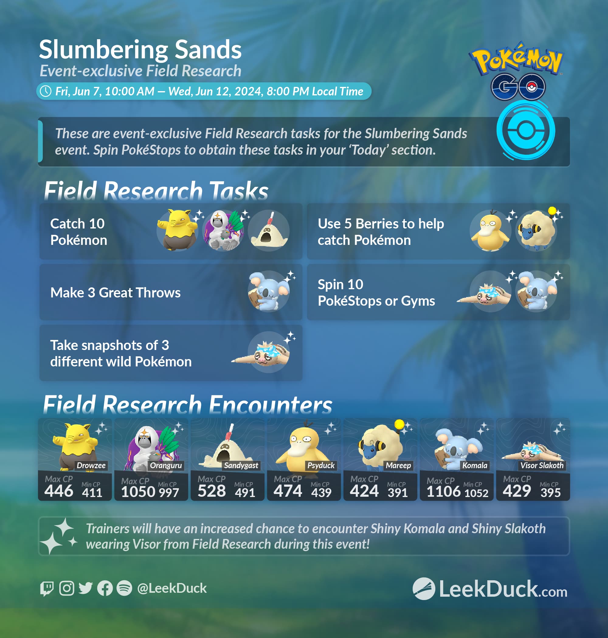 Slumbering Sands - Leek Duck | Pokémon GO News and Resources