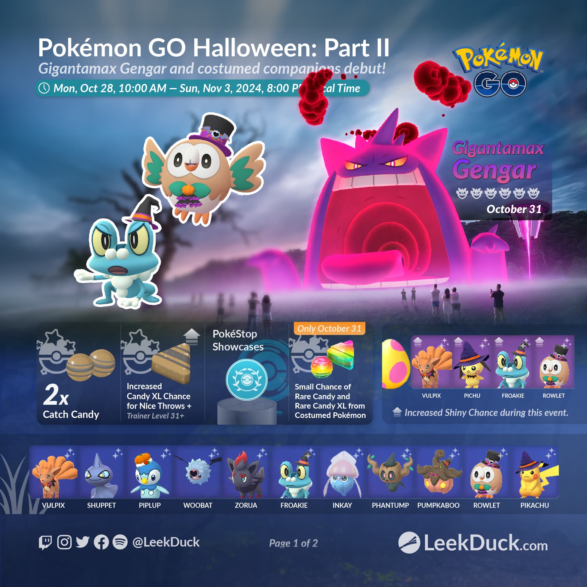 Pokmon GO Halloween 2024 - Part II - Leek Duck | Pokmon GO News and  Resources