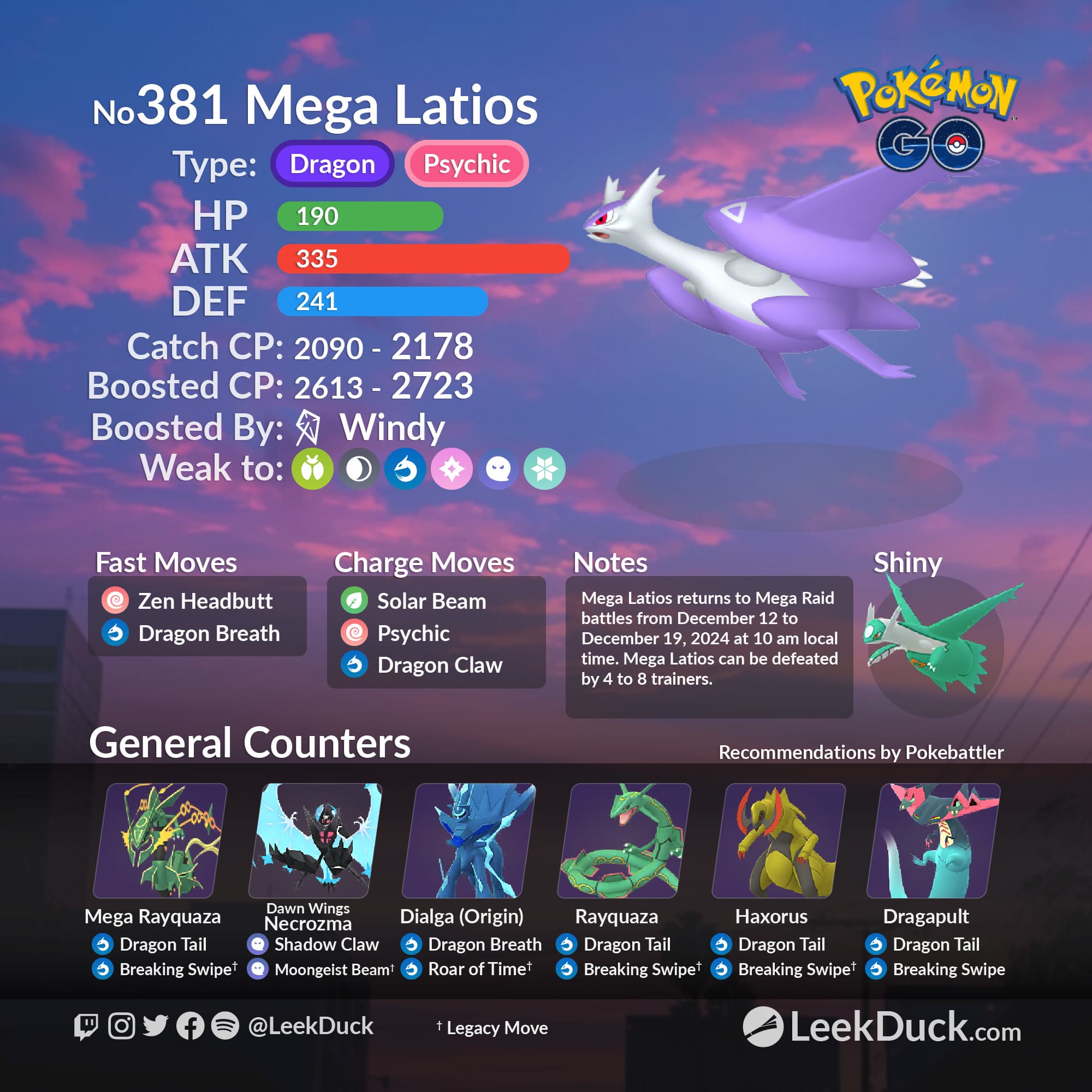 Mega Latios in Mega Raids - Leek Duck | Pokémon GO News and Resources